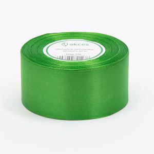 Wstążka satynowa Akces Zielona średnia, 50mm x 33m